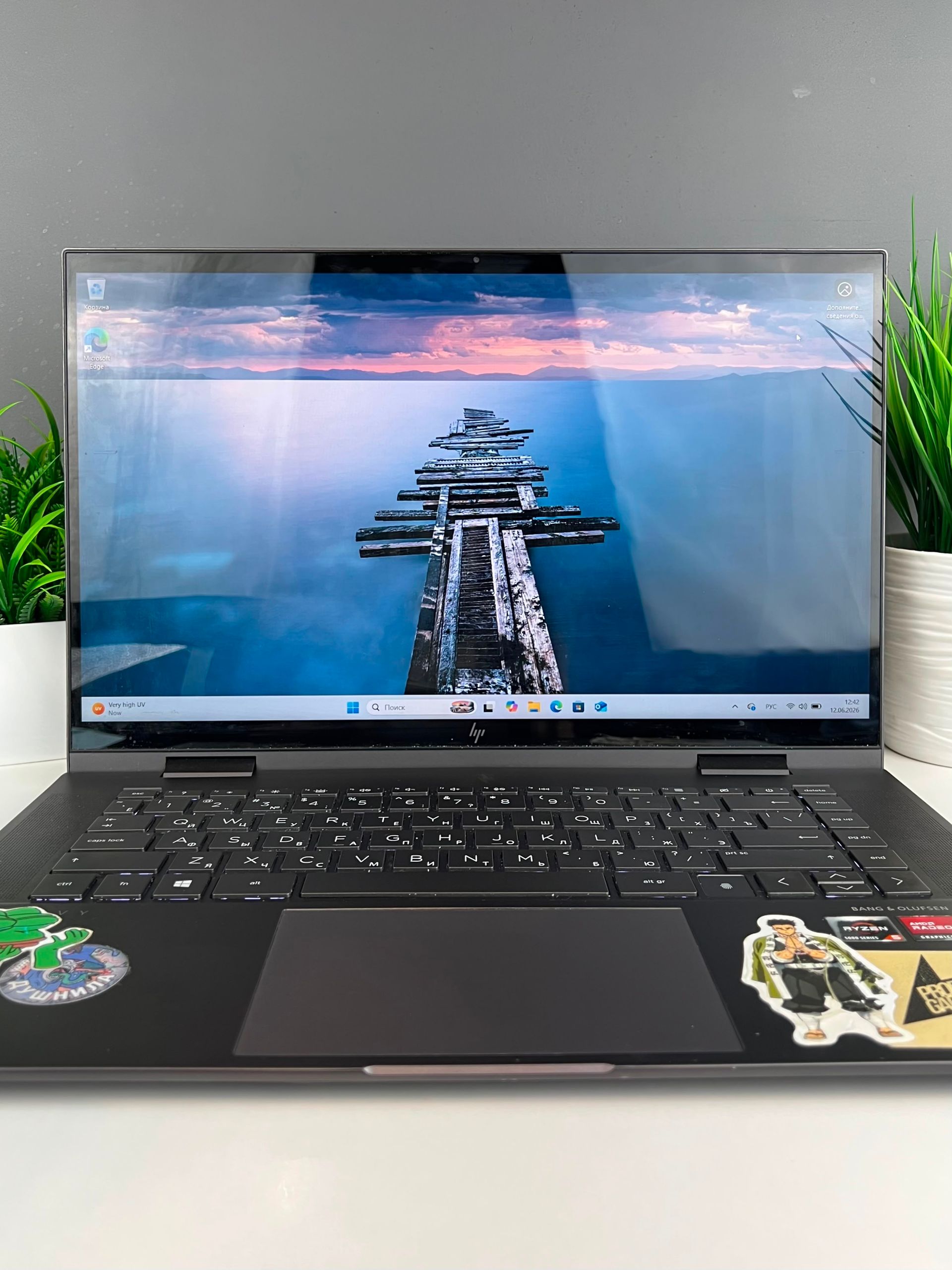 Ноутбук Hp ryzen 5 (5-е поколение) 2023 (6 ядер / 12 потоков) AMD Ryzen 5 5-поколение ядер 8 GB 512 GB 17 дюймов