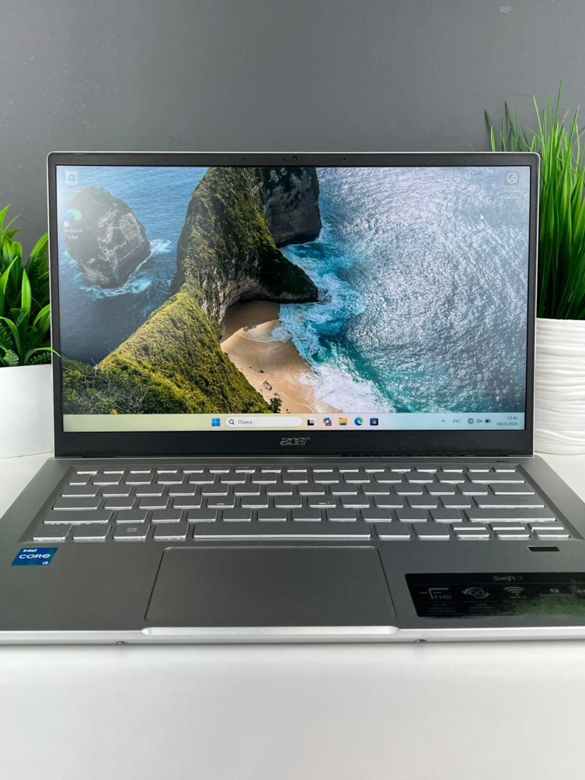 Ноутбук Asus core i3/11-пок  Intel Core i3  11-поколение  ядер 8 GB 256 GB