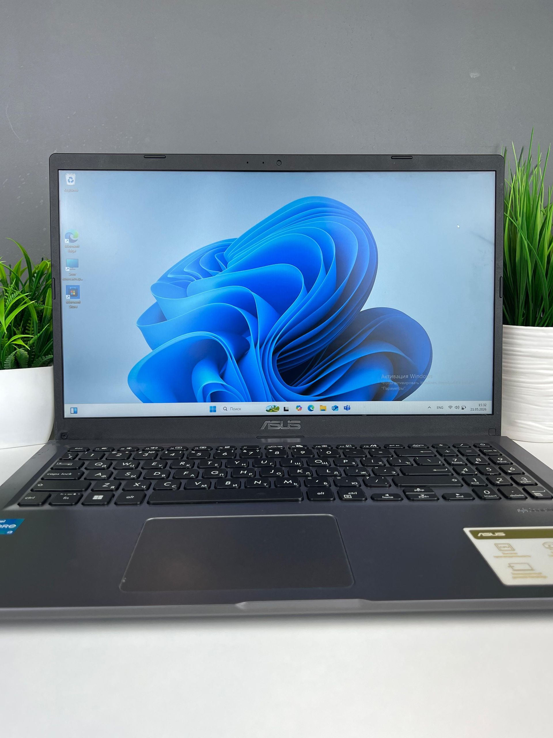 Ноутбук Asus core i3/11-пок  Intel Core i3  11-поколение  ядер 8 GB 256 GB 15 дюймов