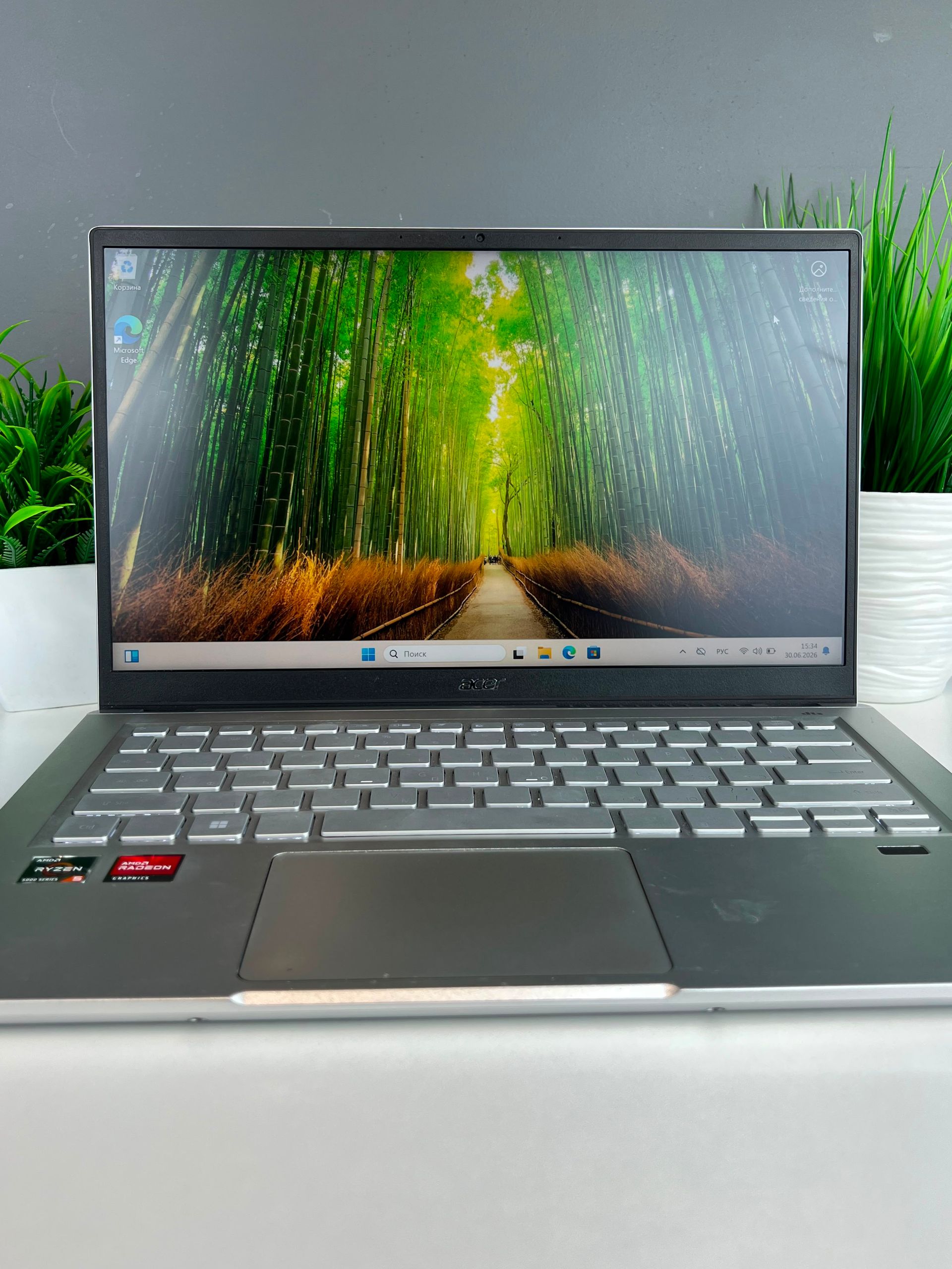 Ноутбук Acer Для работы и учебы AMD Ryzen 5 4-поколение ядер 16 GB 500 GB 14 дюймов