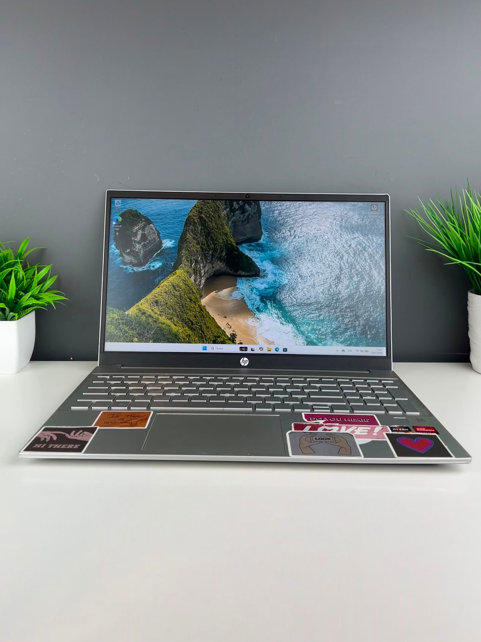 Ноутбук Hp ryzen 7 (5-е поколение) 2023 (8 ядер / 16 потоков) AMD Ryzen 7 5-поколение ядер 16 GB 512 GB 14 дюймов